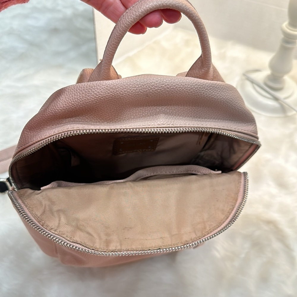 Nine West Pink Leather Taren Backpack - Picture 9 of 12